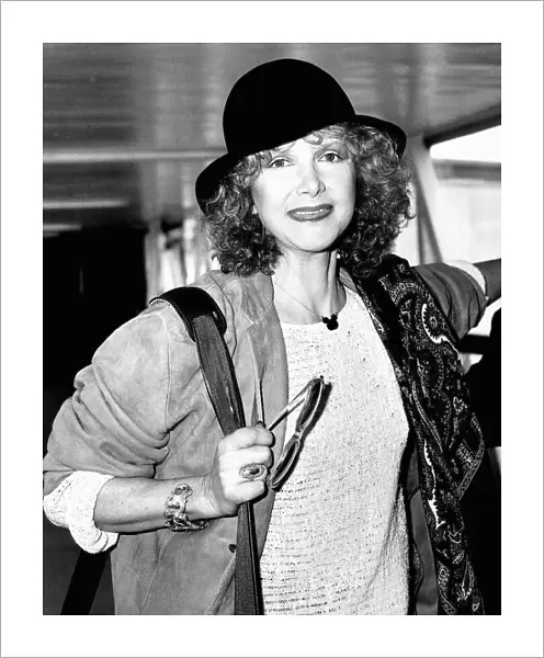 Catherine Damon actress arrives at Heathrow airport August 1981