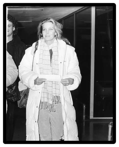 Bo Derek actress married to film director John Derek arriving at London Airport