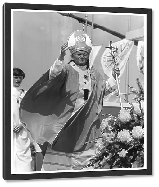 Pope John Paul II in Coventry during his visit to Britain in 1982