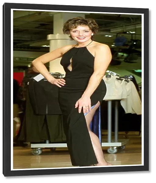 Carol Vorderman TV Presenter October 1999 wearing outfit she found at Top Shop