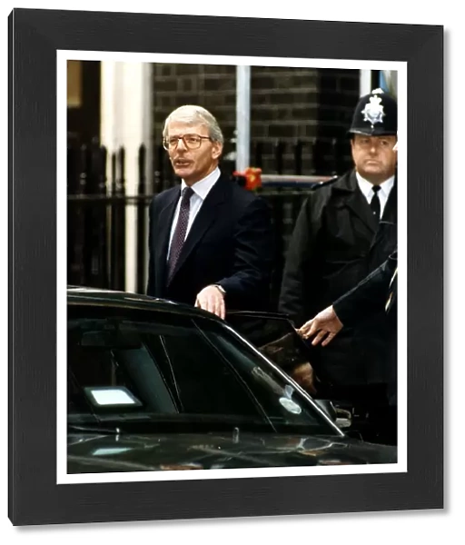 John Major MP Prime Minister outside No 10 Downing Street