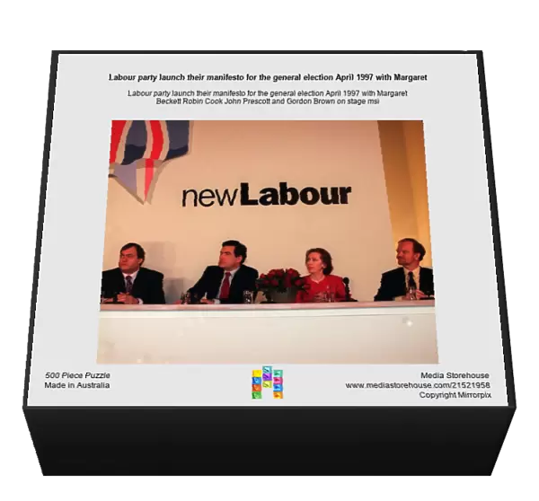 Labour party launch their manifesto for the general election April 1997 with Margaret