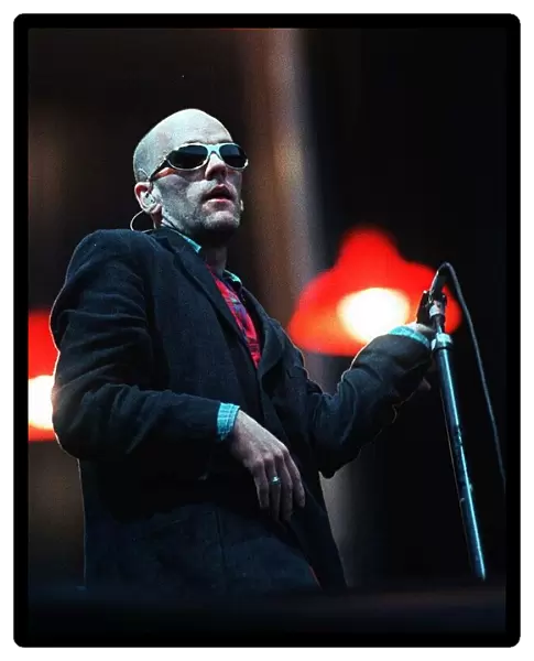 Michael Stipe REM on stage at Murrayfield