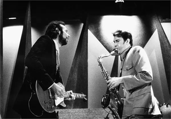 Roxy Music pop group on stage 1981