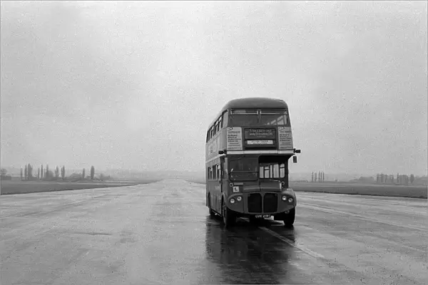 Routemaster bus part of the Red Arrows bus display team seen here at Chiswick testing