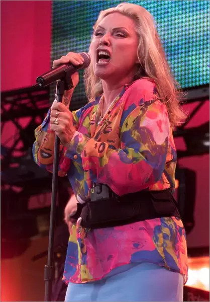 Party in the Park - Debbie Harry of Blondie July 1999 performing to an audience of