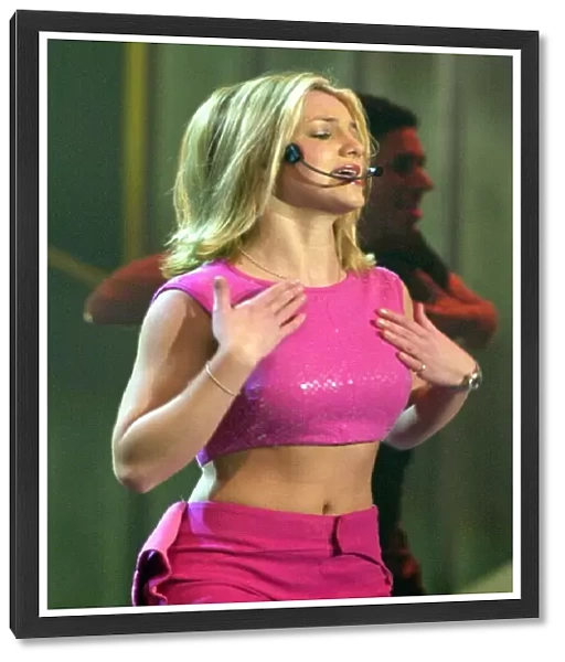 Britney Spears performing at the Smash Hits Awards in Dec 1999 at the London Arena