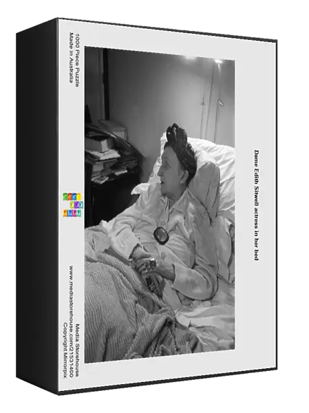 Dame Edith Sitwell actress in her bed