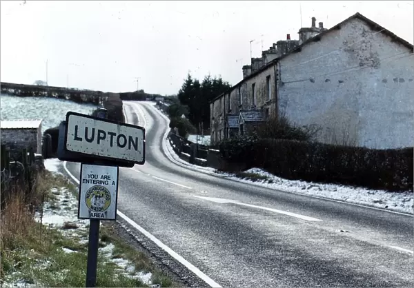 Sign for Lupton Cumbria where conman Michael Glen ran hotels calling himself Lord Lupton