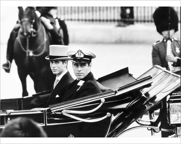 Prince Edward with brother Prince Andrew
