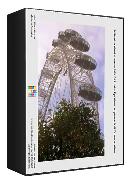 Millennium Wheel November 1999, BA London Eye Wheel complete with all 32 pods on wheel