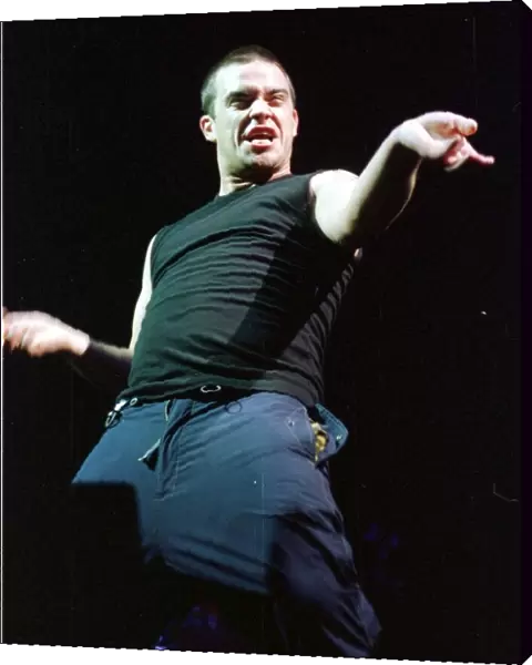 Robbie Williams in concert at Wembley Arena February 1998