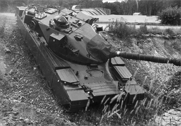 Britains latest tank 'The Chieftan'seen here being put through its paces at