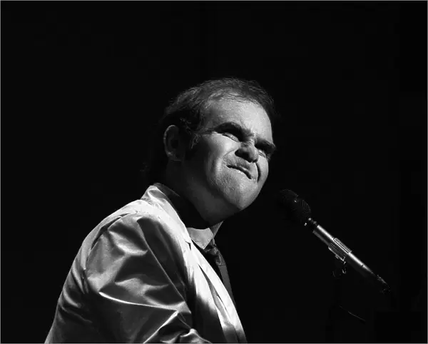 Rock superstar Sir Elton John in concert at the Palladium Theatre, Greenwich Village