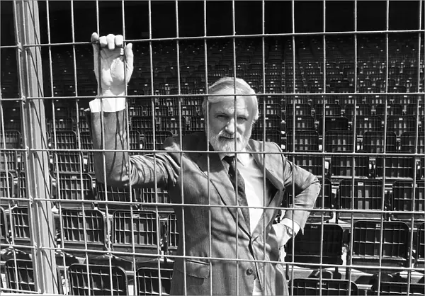 Ken Bates Chairman of Chelsea Football Club Seen standing Behind Electric Fence at