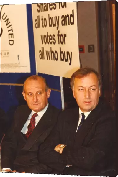 Sir John Hall with Russell Cushing - Newcastle United takeover Circa November 1991