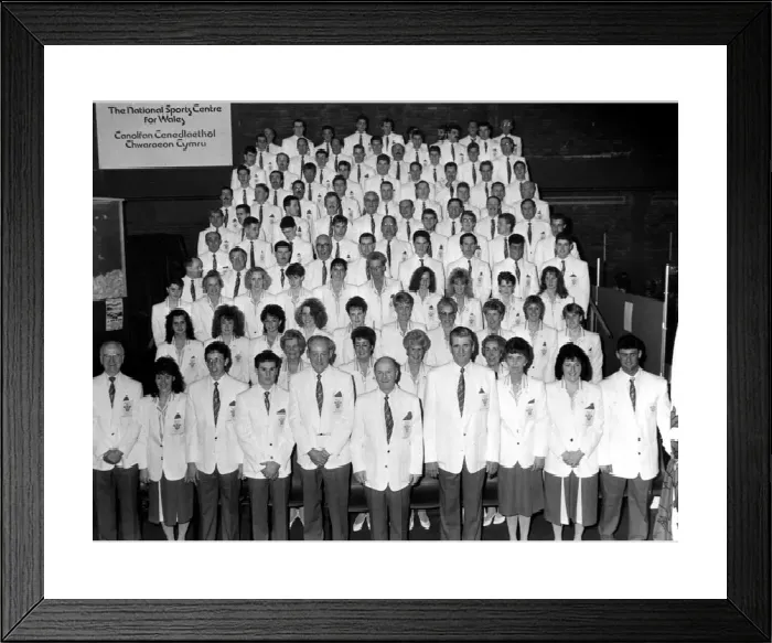 Framed Print : Commonwealth Games 1990 Welsh Team Print - Auckland Bound Framed Print : Commonwealth Games 1990 Welsh Team Print - Auckland Bound