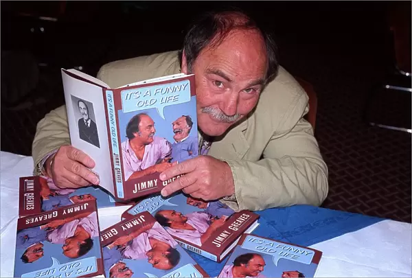 Jimmy Greaves ex-England footballer and sports commentator 1990 launching his book