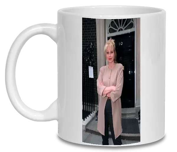 Joanna Lumley Actress July 98 Outside 10 downing street were she went to see Tony