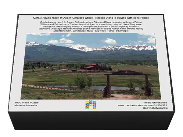 Goldie Hawns ranch in Aspen Colorado where Princess Diana is staying with sons Prince