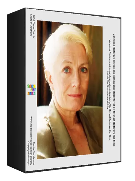 Vannessa Redgrave actress and campaigner daughter of Sir Michael Redgrave Her films