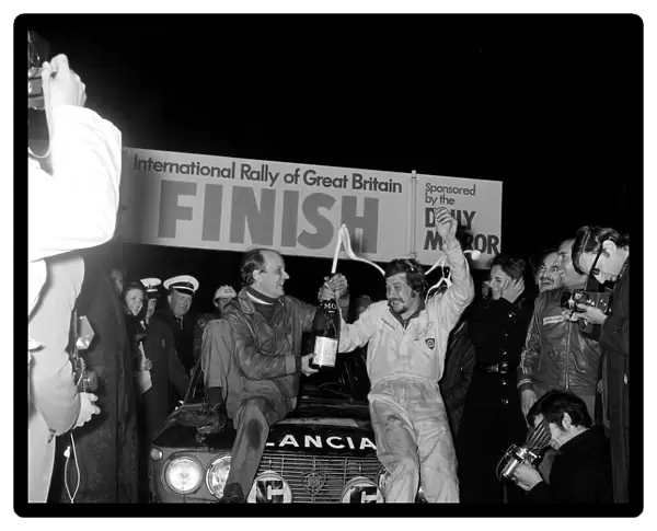 RAC Rally Winners November 1970 Haggbom (left) and Harry Kallstrom winners