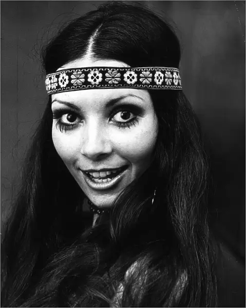 Joni Flynn aged 21 from Edinburgh Daily Record Cover Girl 1971 wearing headband
