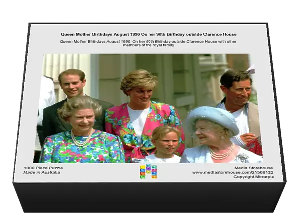 Queen Mother Birthdays August 1990 On her 90th Birthday outside Clarence House