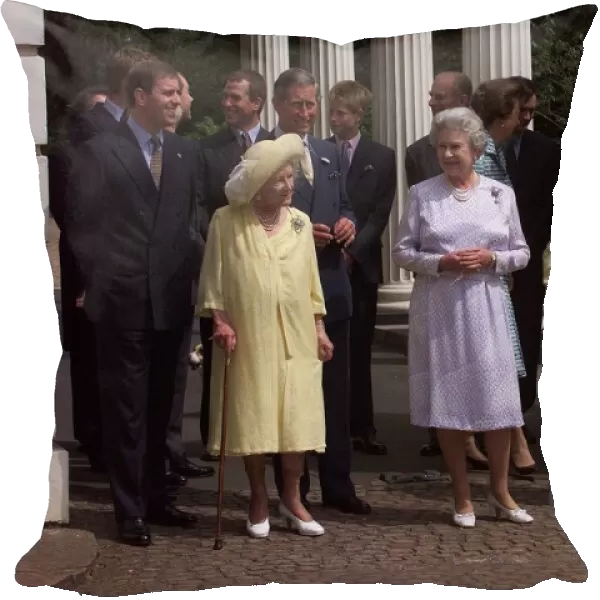 Queen Mother 99th Birthday August 1999 accompanied by her grandson