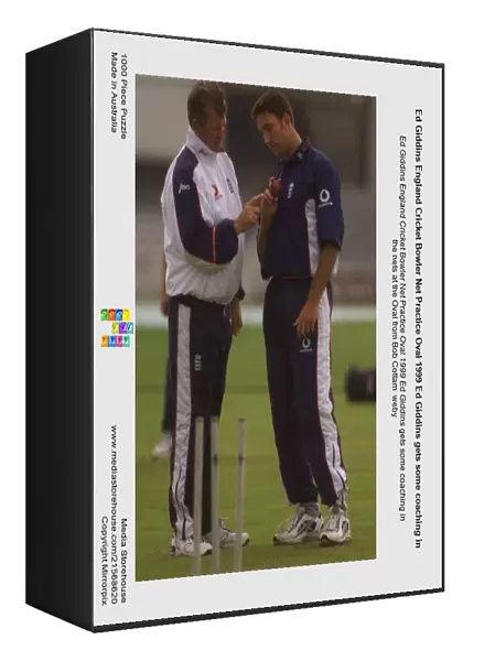 Ed Giddins England Cricket Bowler Net Practice Oval 1999 Ed Giddins gets some coaching in