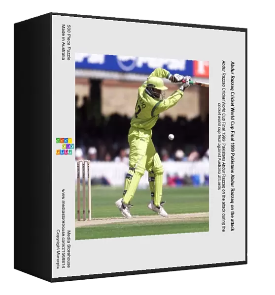 Abdur Razzaq Cricket World Cup Final 1999 Pakistans Abdur Razzaq on the attack