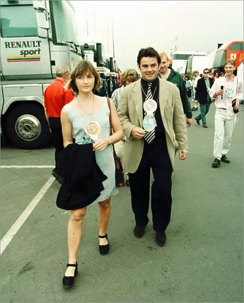 Will Carling Rugby Union player with his new Girlfriend at the British Grand Prix at