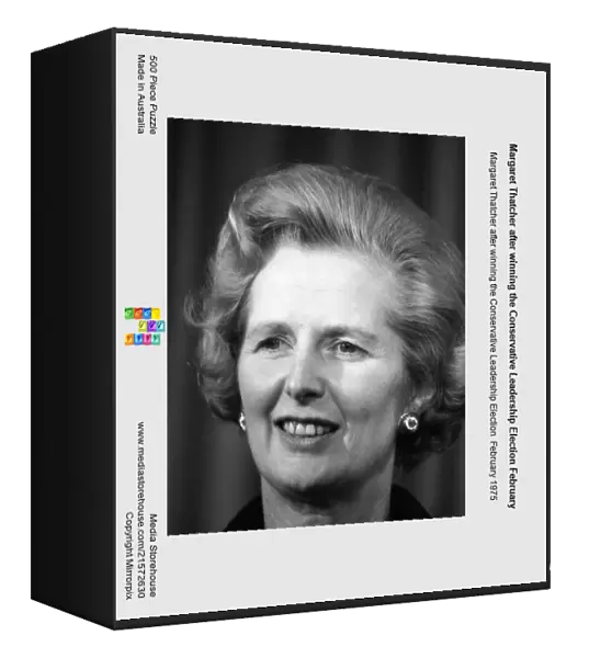 Margaret Thatcher after winning the Conservative Leadership Election February