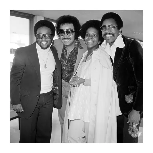 American soul singer Gladys Knight with her backing group The Pips consisting of l-R