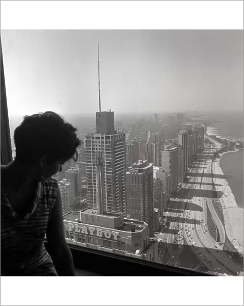 Chicago skyline, June 1969 View from the 49th floor of the new John Hancock Centre