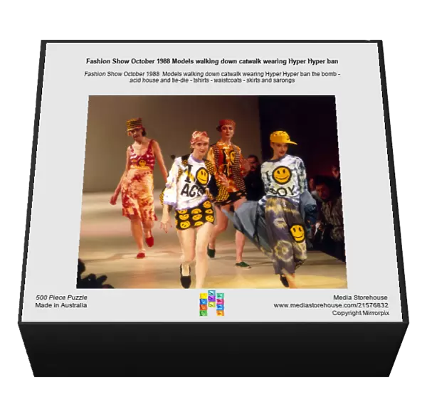 Fashion Show October 1988 Models walking down catwalk wearing Hyper Hyper ban