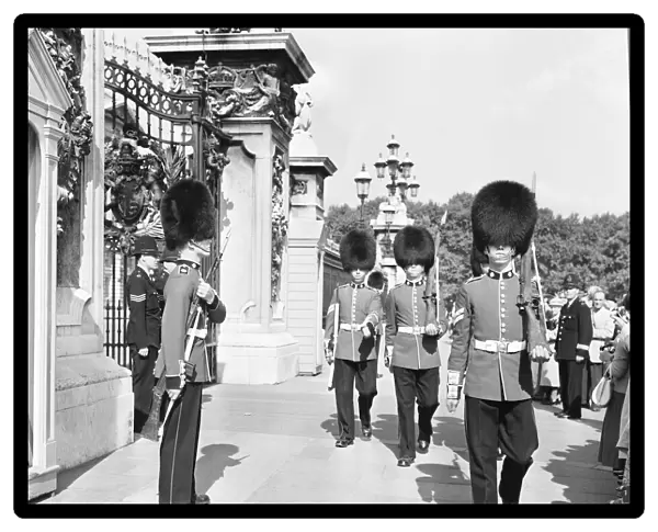 The Coldstream guards seen here mounting the guard at Buckingham Palace