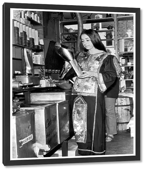 Minnie King, manageress of a Health food shop in Hampstead