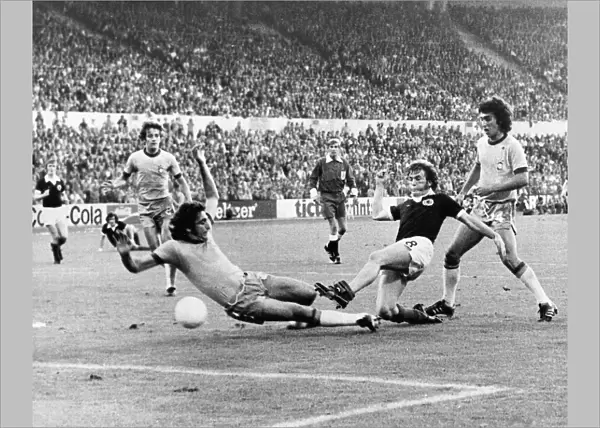 Brazil v Scotland during Football World Cup 1974 Denny Dalglish (no