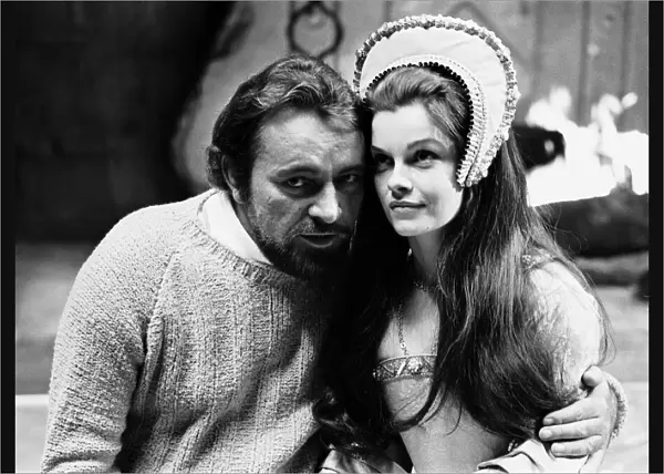 Richard Burton and Genevierer Bujold, his new leading lady