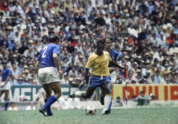 1970 World Cup Final at the Azteca Stadium, Mexico City. Brazil 4 v Italy 1
