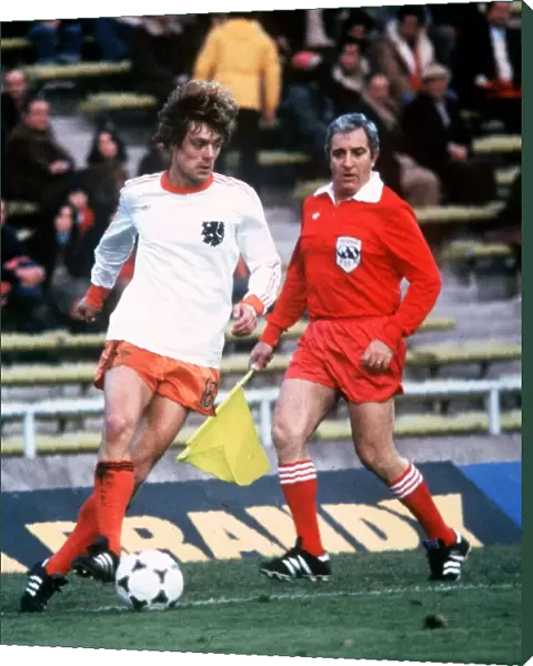 Footballer Johnny Rep of Holland during the World Cup 1978 match against