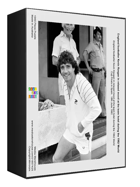 England footballer Kevin Keegan in relaxed mood at the team hotel during the 1982 World