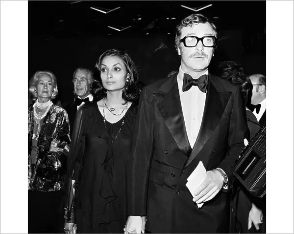 Michael Caine and wife Shakira at the Premiere of Gold 5th September 1974