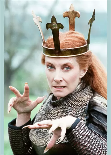 Jean Marsh as Morgaine whilst on location filming for the Dr Who story Battlefield