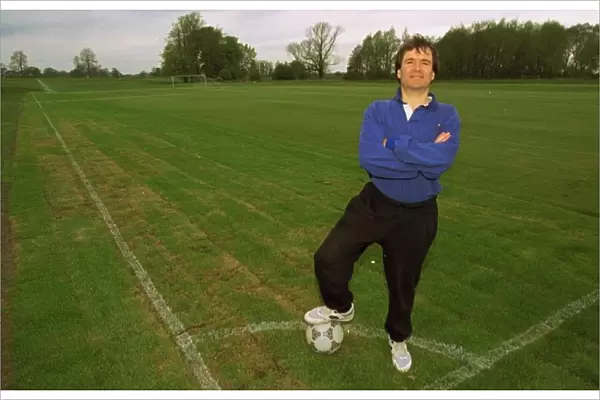 John Edwards Daily Mirror reporter tries out the football pitch at Mottram Hall Hotel in