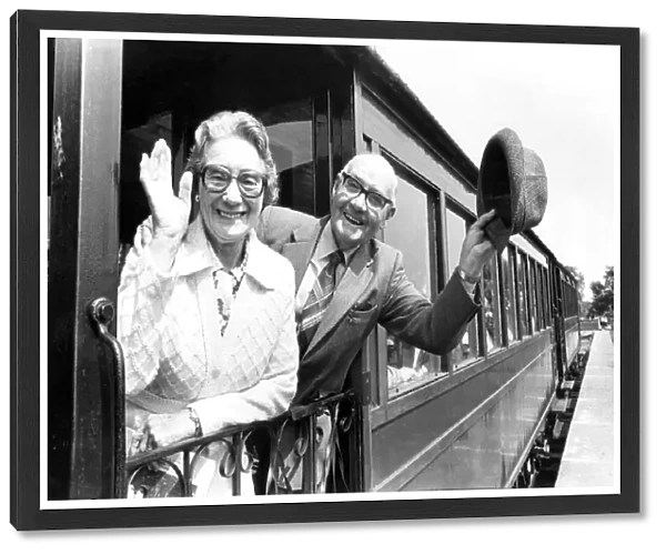 Bill Harrison and wife Jeanne on the first all day service by Tanfield Railway from a new