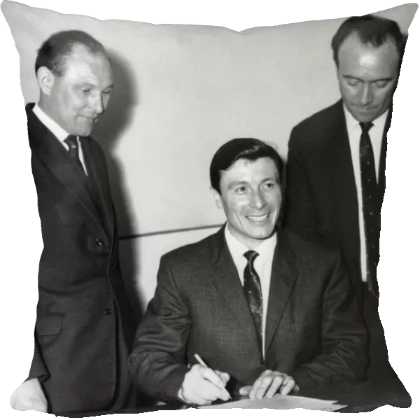 Jimmy McIlroy (centre) new signing for Stoke City Football Club