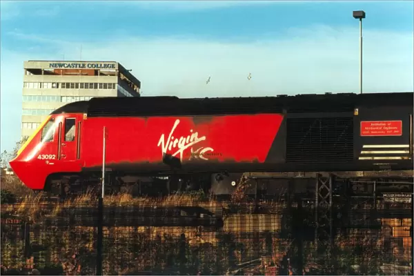 A Virgin 125 train leaving Newcastle Central Station on 11th November 1998