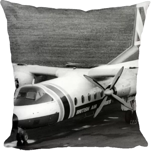 A Handley Page Dart Herald airliner of British Air Ferries on charter to Dan-Air